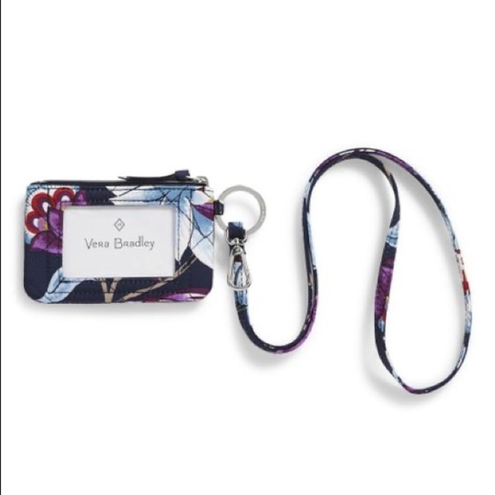 Vera Bradley Zip ID Lanyard NEW